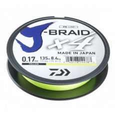 Daiwa J-Braid X4E 0.17mm-135m yellow