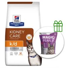 Hill's Prescription Diet k/d Starostlivosť o obličky granule pre mačky 8 kg + podstielka ZADARMO