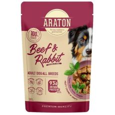 ARATON Dog Adult All Breeds Beef and Rabbit kapsička 500 g