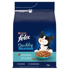 Felix Doubly Delicious granule pre mačky losos, morsk&eacute; ryby 3 kg