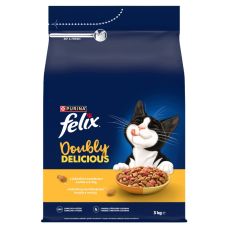 Felix Doubly Delicious granule pre mačky kura, morka 3 kg