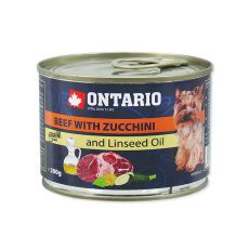 Konzerva ONTARIO Hovädzie s cuketou a ľanovým olejom – 200g