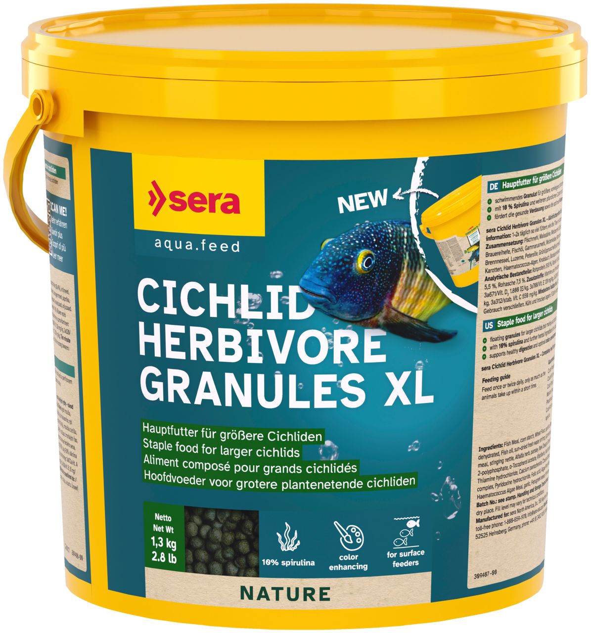 sera Cichlid Herbivore Granules XL 3,8 L / 1,3 kg