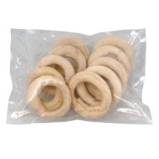 Žuvací krúžok pre psy, biely 8,9 cm, 10 ks