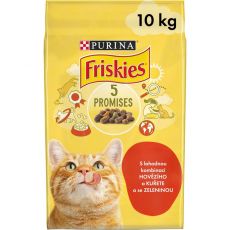 FRISKIES s hovädzím, kuraťom a so zeleninou 10 kg