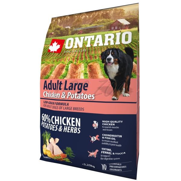 ONTARIO Adult Large - chicken & potatoes 2,25kg