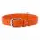 Ploch&yacute; kožen&yacute; obojok oranžov&yacute; 27 - 36cm, 15mm