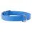 Ploch&yacute; kožen&yacute; obojok modr&yacute; 27 - 36cm, 15mm