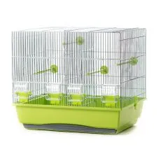 Klietka pre vt&aacute;ky MESSI chrom - 54 x 39 x 47 cm ČIERNA