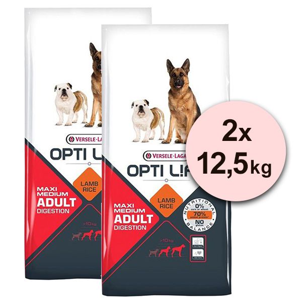 Versele Laga Opti Life Adult Digestion Medium & Maxi 2 x 12,5kg