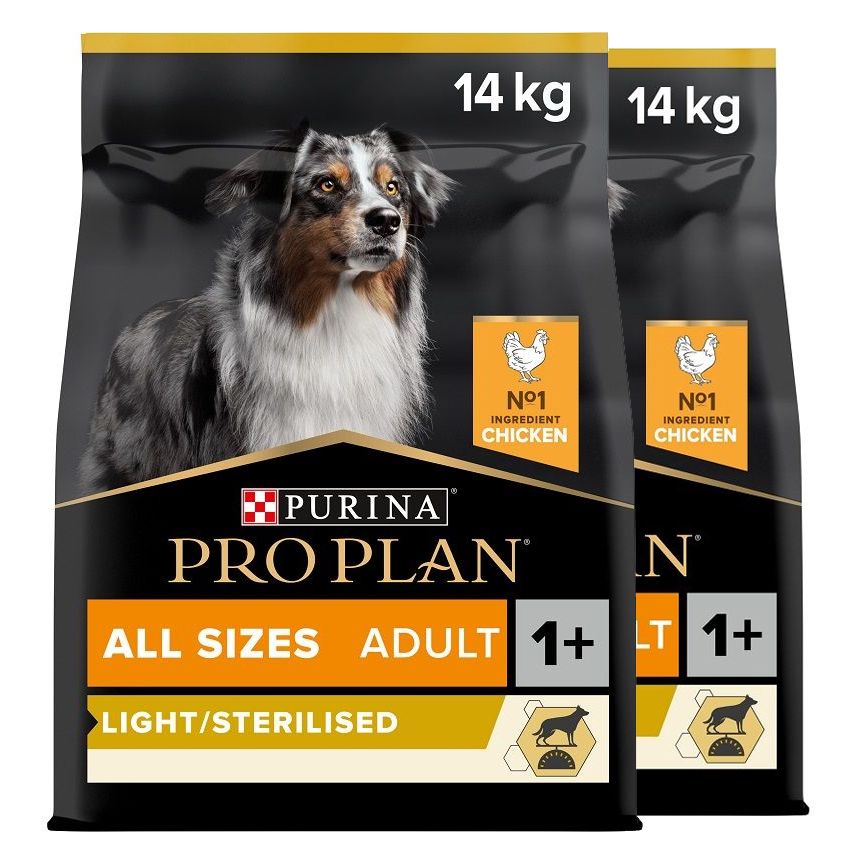 PRO PLAN All Sizes Adult Light Sterilised granule pre psov kura 2x14 kg