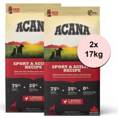 Acana Sport & Agility Recipe 2 x 17kg