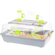 Klietka pre hlodavce ALEX s tunelom SVETLO SIV&Aacute;