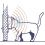 Dvierka pre mačku Swing Microchip hnedé 22,5 x 16,2 x 25,2 cm