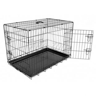 Klietka Dog Cage Black Lux - 2x dvierka, L - 91 x 59 x 65,5 cm