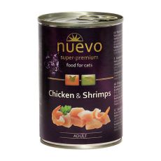 Konzerva NUEVO CAT Adult Chicken & Shrimps 400 g
