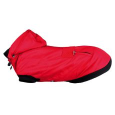 Zimná bunda Palermo pre psa s kapucňou, červená XS 27 cm