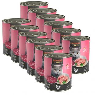 Konzerva pre mačky Leonardo, hydina 12 x 800 g