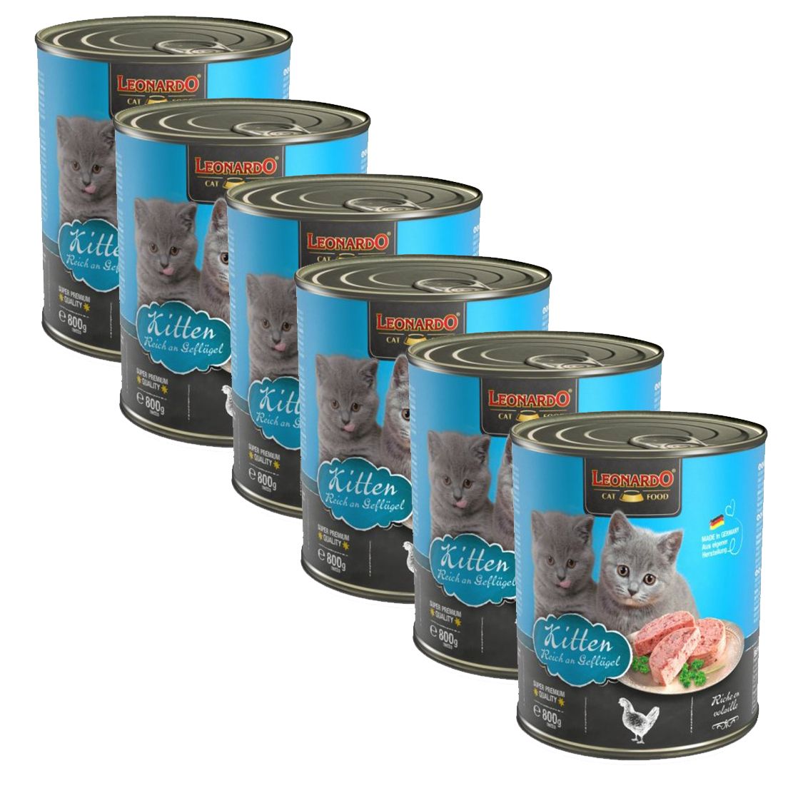 Konzerva pre mačiatka Leonardo Kitten 6 x 800 g