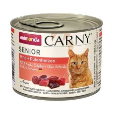 Krmivo CARNY SENIOR hovädzie + morčacie srdcia 200 g
