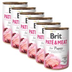 Konzerva Brit Paté & Meat PUPPY 6 x 400 g