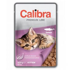 CALIBRA Cat Kitten kúsky s lososom v omáčke 100 g