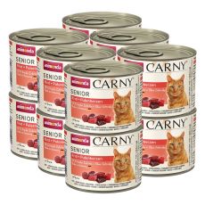 Krmivo CARNY SENIOR hovädzie + morčacie srdcia 12 x 200 g