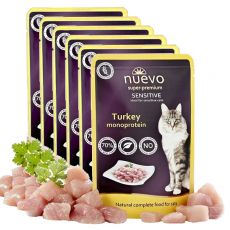 Kapsička NUEVO CAT Sensitive Turkey Monoprotein 6 x 85 g