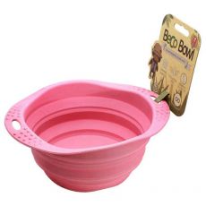 Skladacia miska BecoBowl EKO Travel ružová, M