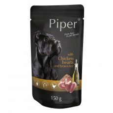 Kapsička Piper Adult s kuracími srdciami a hnedou ryžou 150 g