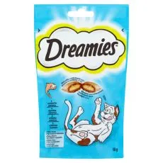 Dreamies poch&uacute;ťky s lahodn&yacute;m lososom pre mačky 60g