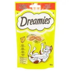 Dreamies poch&uacute;ťky s jemn&yacute;m syrom pre mačky 60g