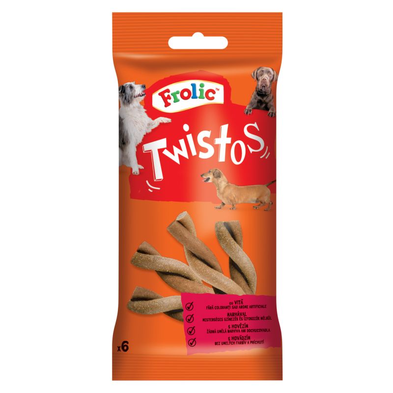 Frolic pochúťka Twistos s hovädzím mäsom 105 g