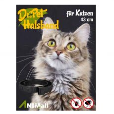 Dr.Pet antiparazitárny obojok pre mačky ČIERNY 43 cm