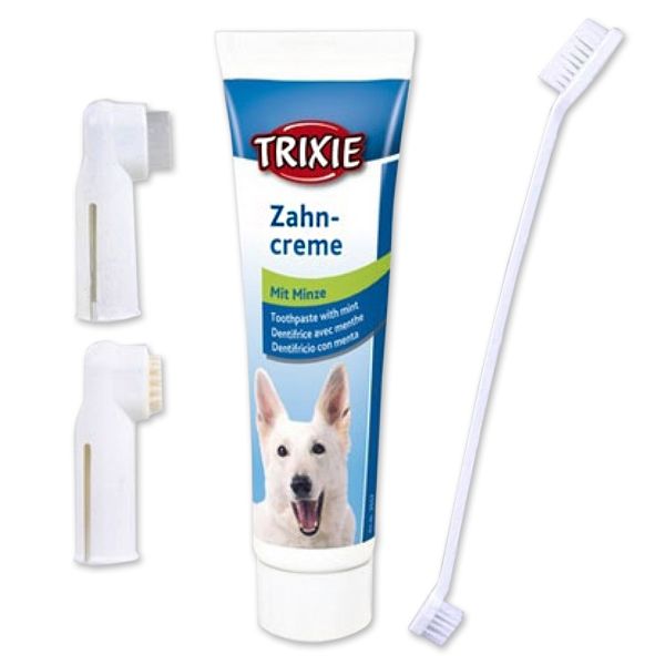 Dentálna hygiena pre psa - zubná pasta + kefky