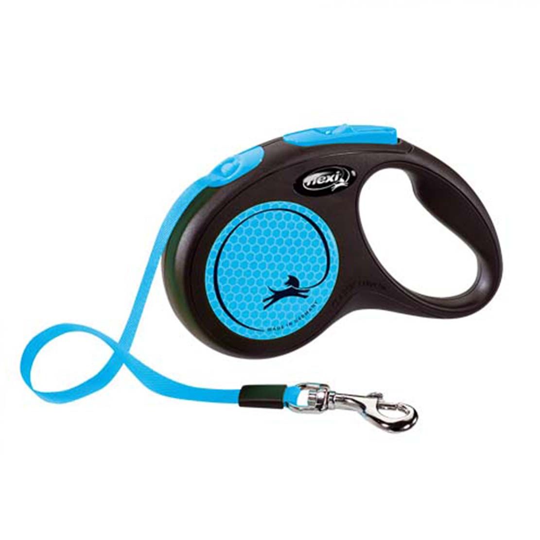 Flexi NEON vodítko S do 15kg, 5m popruh - modré