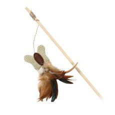 Hračka pre mačku - motýlik na drevenej tyčke