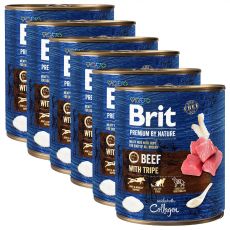 Konzerva Brit premium by Nature Beef & Tripe 6 x 800 g