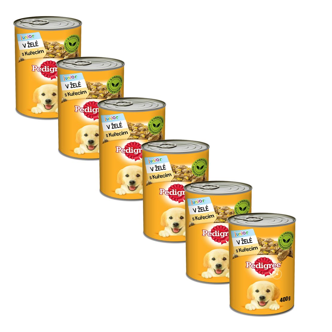 Pedigree konzerva s kuracím v želé pre šteňatá 6 x 400 g