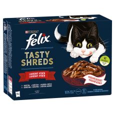 Kapsičky FELIX Tasty Shreds mix lahodný výber v šťave 12 x 80 g