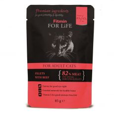 Fitmin Cat For Life Beef kapsička 85 g