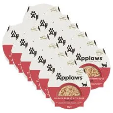 Applaws Vanička pre mačky s kurac&iacute;mi prsiami a kačkou vo v&yacute;vare 12 x 60 g