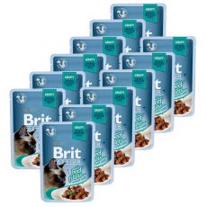 Kapsička BRIT Premium Cat Delicate Fillets in Gravy with Beef 12 x 85 g