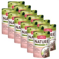 Schmusy Nature kapsička hovädzie a hydina 12 x 100 g
