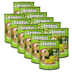 Benevo Duo kompletné krmivo pre mačky a psy 12 x 369 g