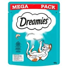 Dreamies poch&uacute;ťky s lahodn&yacute;m lososom pre mačky 180 g