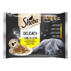 Sheba Delicacy Hydinov&yacute; v&yacute;ber kapsičiek 4 x 85 g