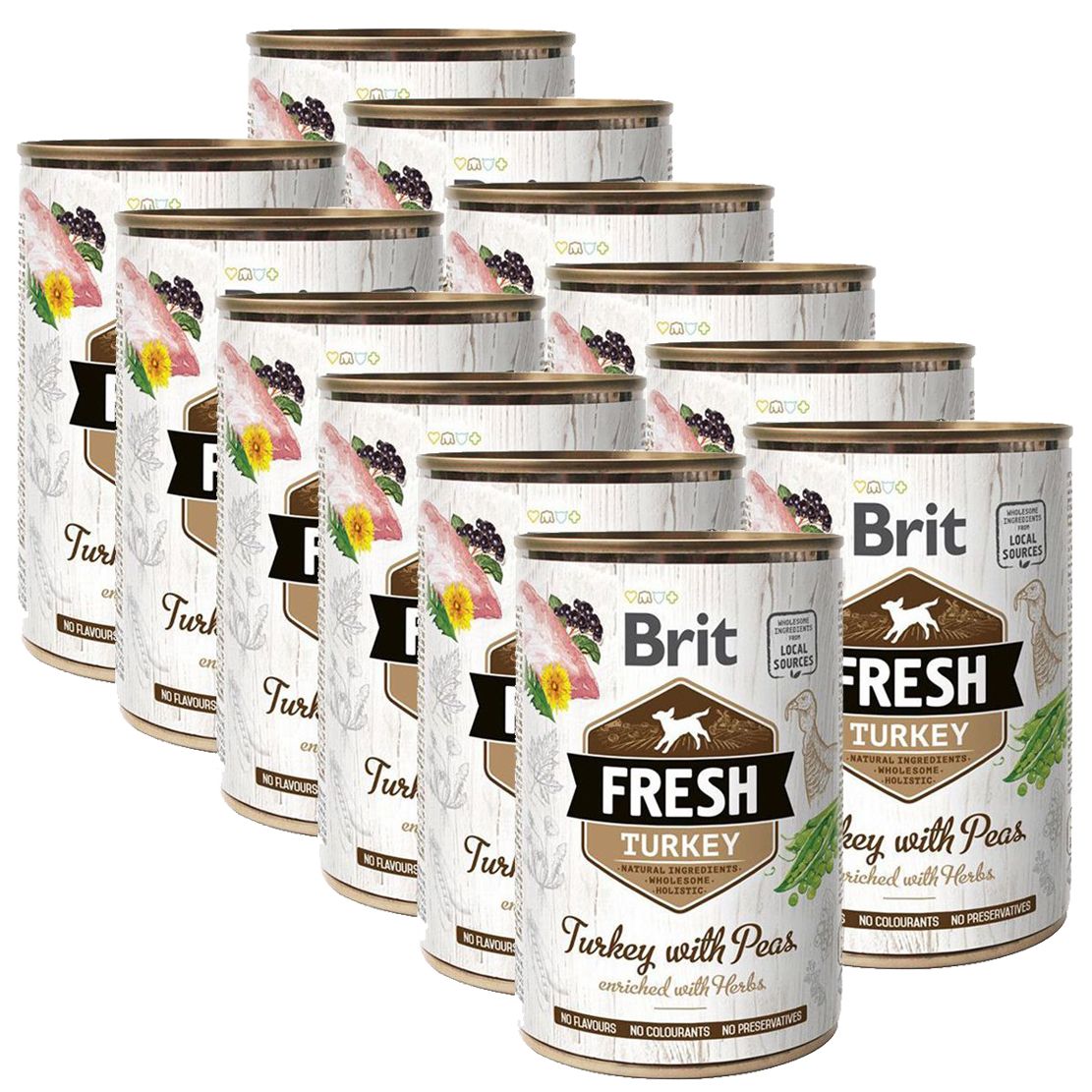 Konzerva Brit Fresh Turkey with Peas 12 x 400 g