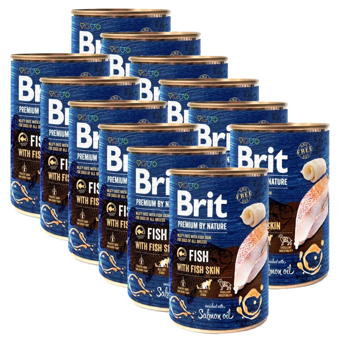 Konzerva Brit premium by Nature Fish & Fish Skin 12 x 400 g