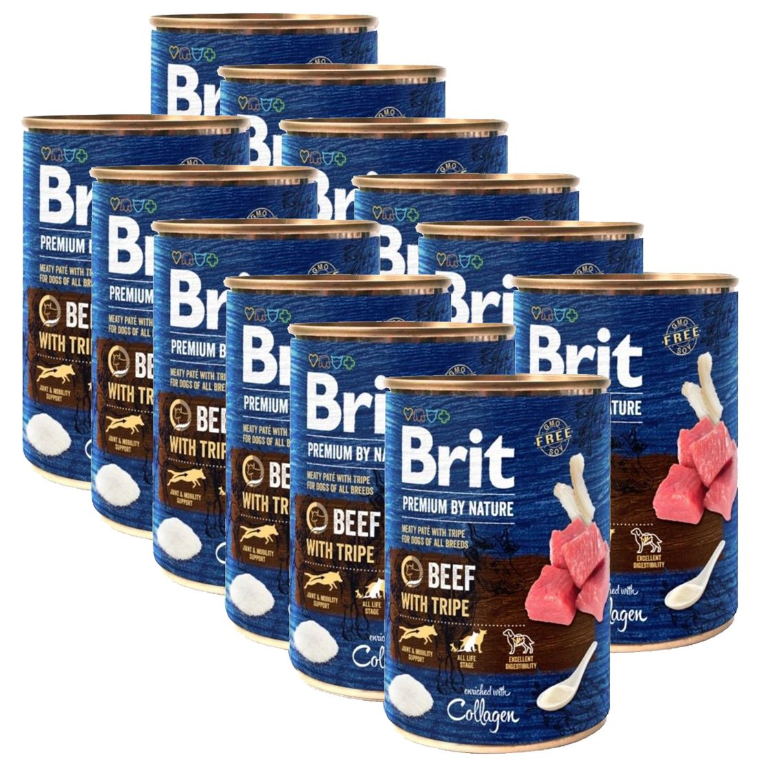 Konzerva Brit premium by Nature Beef & Tripe 12 x 400 g